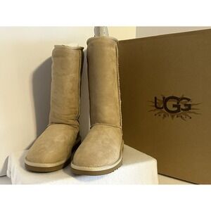 NEW UGG Australia Classic Tall Women Shearling Boot sz.5 Style 5815 Sand Beige